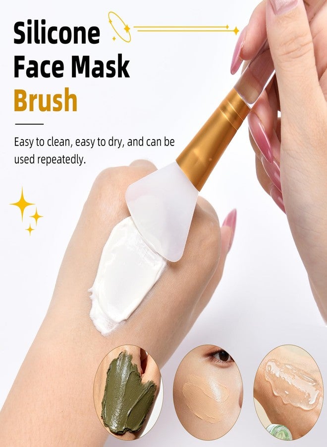 LORMAY Jelly Brush | 2 Pcs Silicone Face Mask Brushes | Facial Applicators for Even Coverage | Skincare Enhancer | Transparent Handles | All Skin Types | Kbeauty Accessory | Fan-shaped Head - Image 3